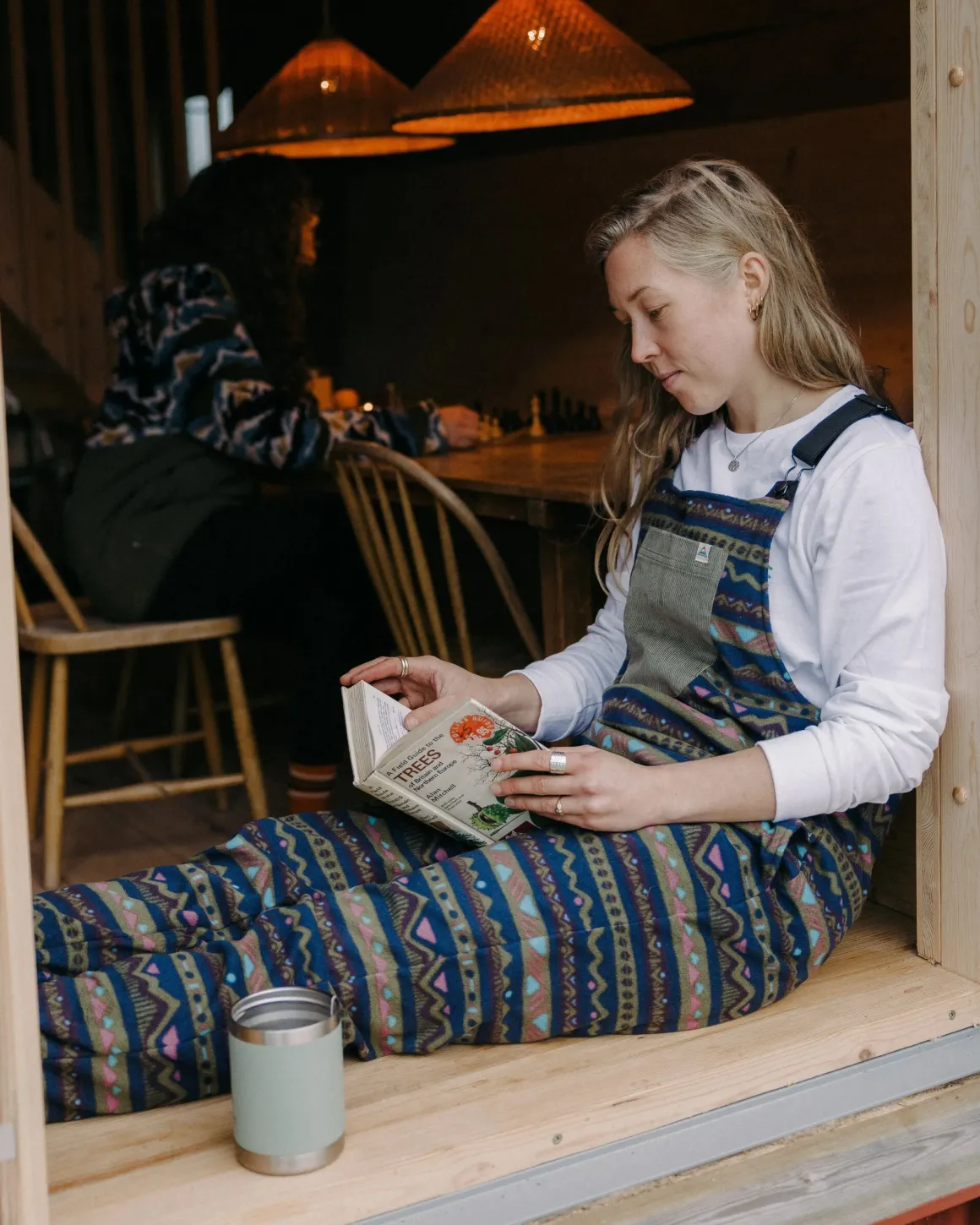 Ace Recycled Polar Fleece Dungarees - Mountain Geo Multi