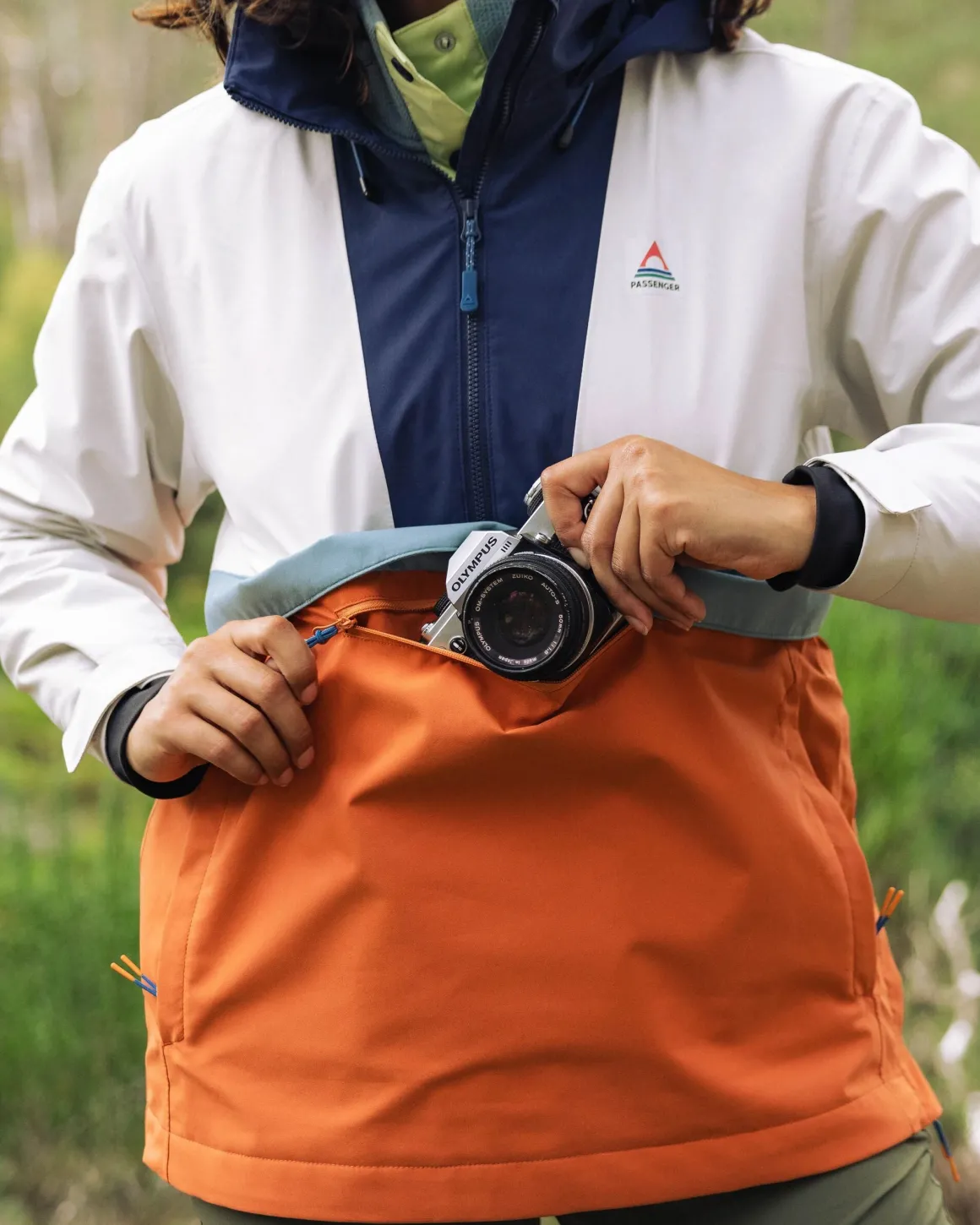 Anorak Imperméable Recyclé Skyline - Orange Brûlé/Bouleau