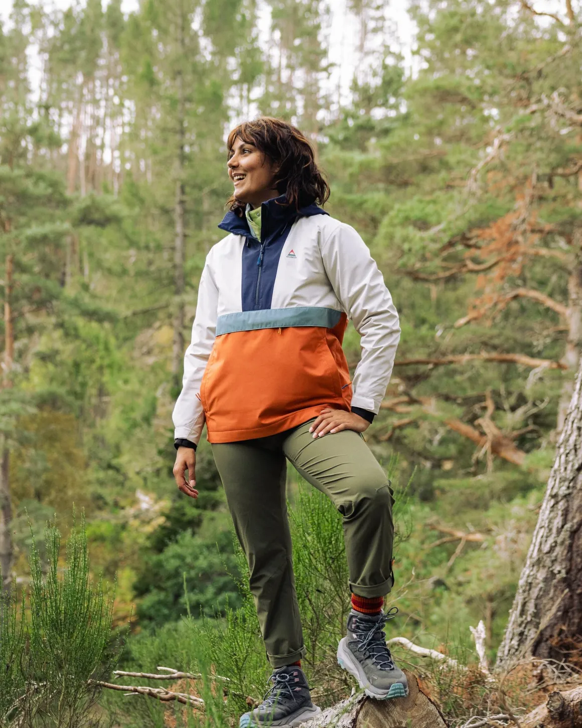 Anorak Imperméable Recyclé Skyline - Orange Brûlé/Bouleau