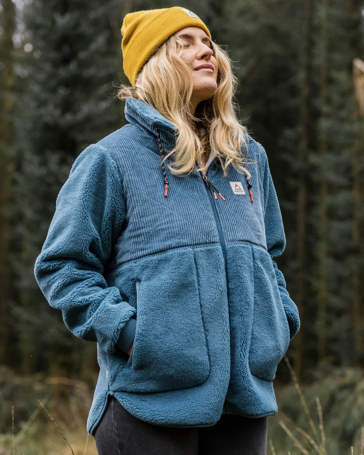 Awaken Recycled Deep-Pile Sherpa Fleece - Bleu Lavé