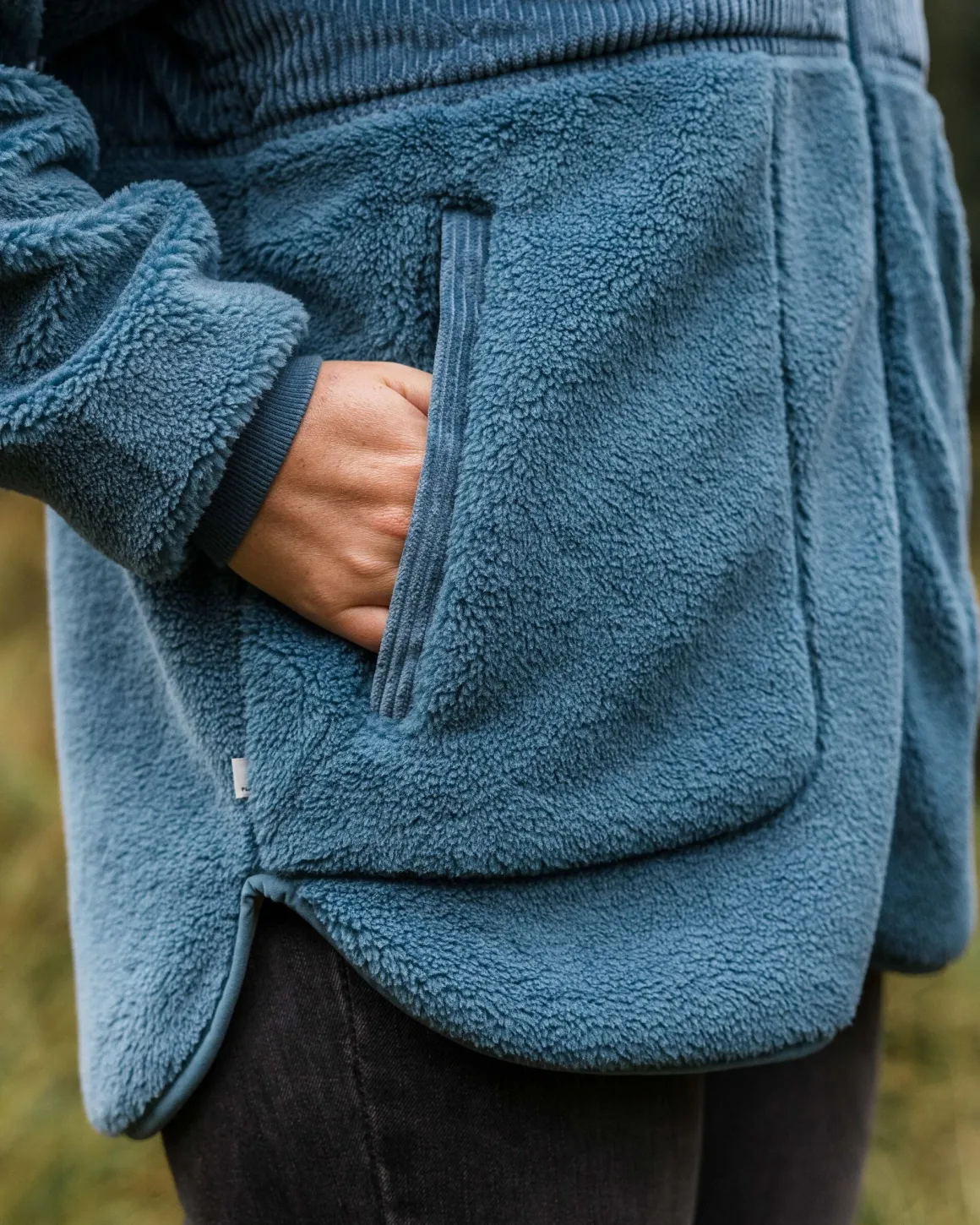Awaken Recycled Deep-Pile Sherpa Fleece - Bleu Lavé