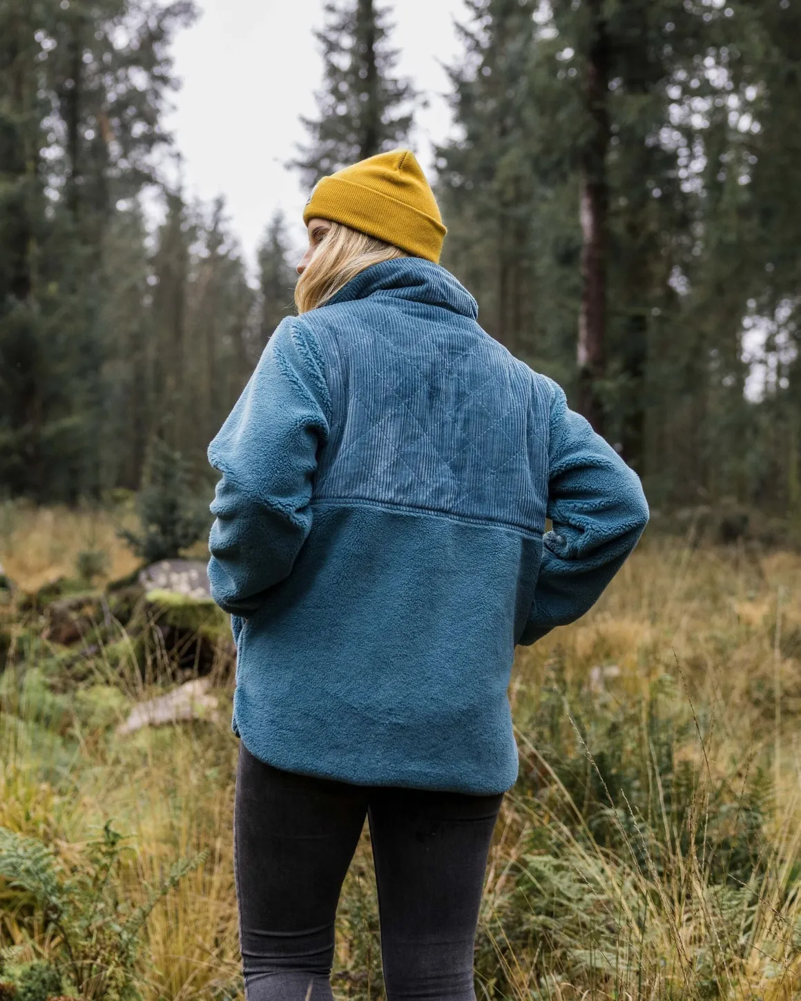 Awaken Recycled Deep-Pile Sherpa Fleece - Bleu Lavé