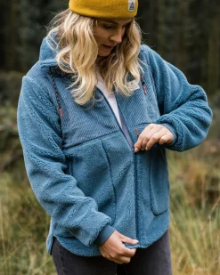 Awaken Recycled Deep-Pile Sherpa Fleece - Bleu Lavé