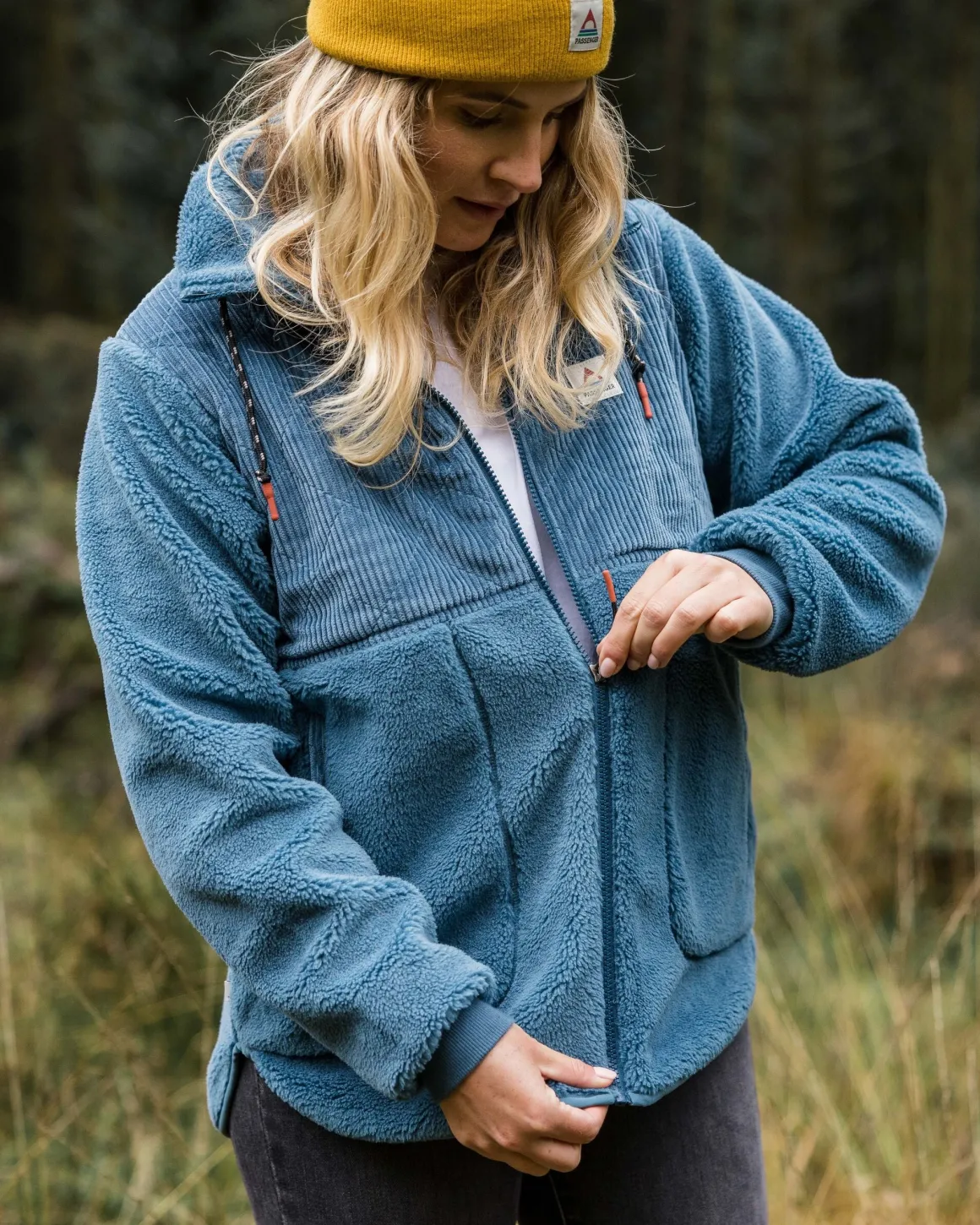 Awaken Recycled Deep-Pile Sherpa Fleece - Bleu Lavé
