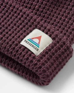 Bonnet en gaufre double couche recyclé Moss - Deep Plum
