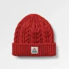 Bonnet en maille torsadée recyclée Fireside - Rouge Ocre