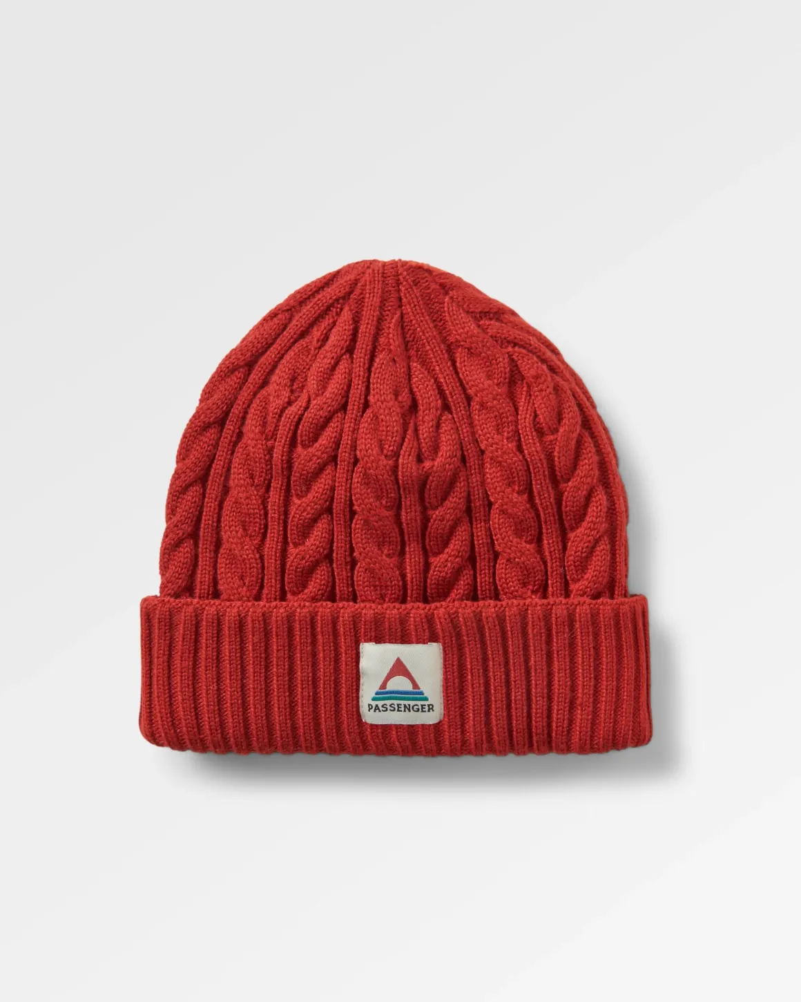 Bonnet en maille torsadée recyclée Fireside - Rouge Ocre