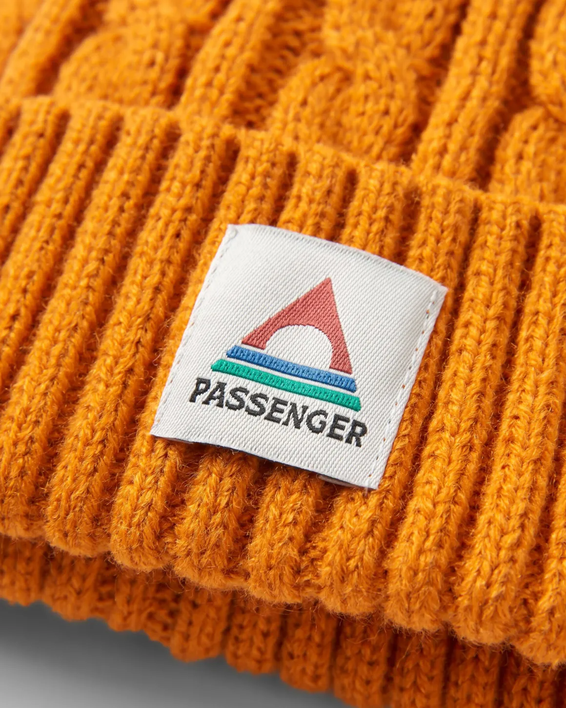 Bonnet en maille torsadée recyclée Fireside - Orange Sunrise