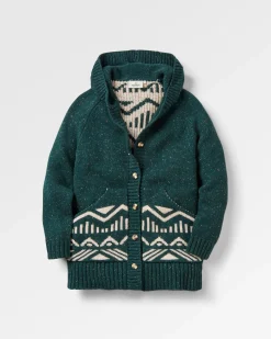 Cardigan à capuche tricoté recyclé Snoozle - Rain Forest
