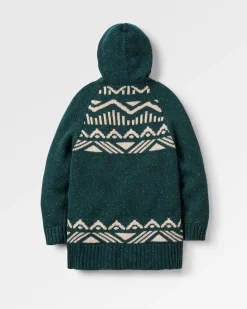 Cardigan à capuche tricoté recyclé Snoozle - Rain Forest