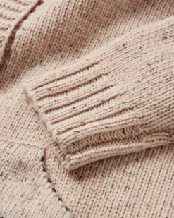 Cardigan à capuche tricoté recyclé Snoozle - Avoine