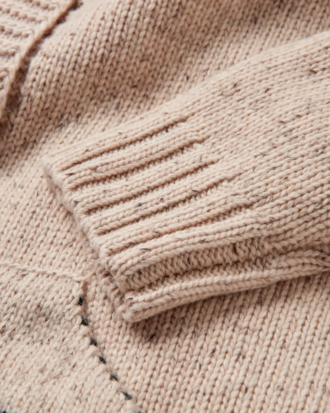 Cardigan à capuche tricoté recyclé Snoozle - Avoine