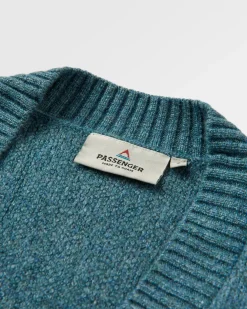 Cardigan Tricoté Recyclé en Ortie - Arctique