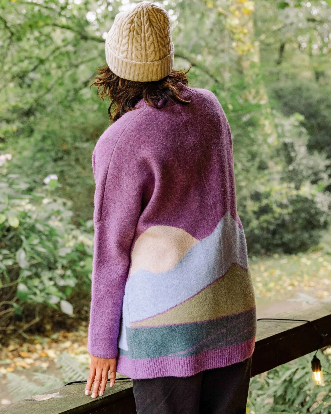 Cardigan Tricoté Recyclé Vista - Rhubarbe