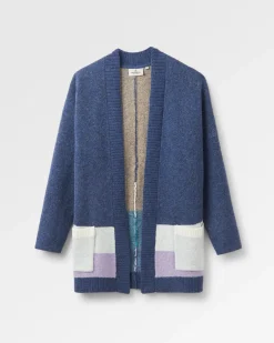 Cardigan Tricoté Recyclé Vista - Denim Foncé