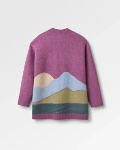 Cardigan Tricoté Recyclé Vista - Rhubarbe