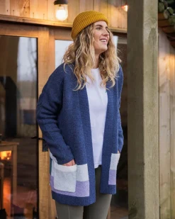 Cardigan Tricoté Recyclé Vista - Denim Foncé