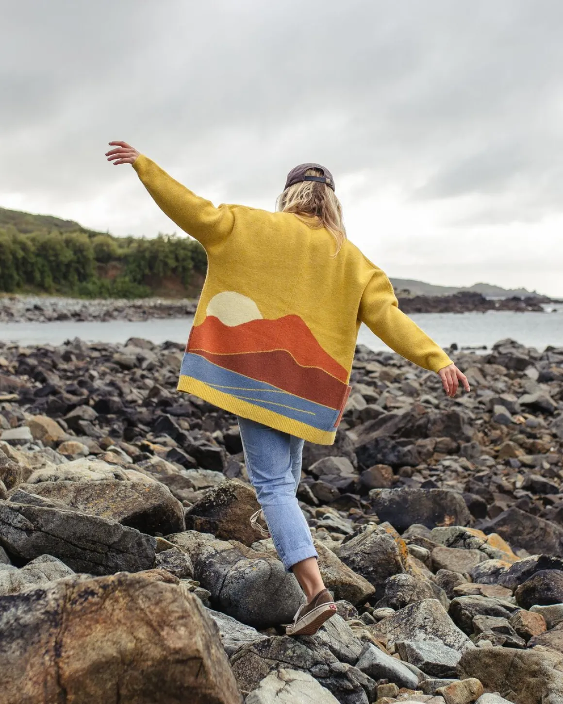 Cardigan Tricoté Recyclé Vista - Ambre Doré