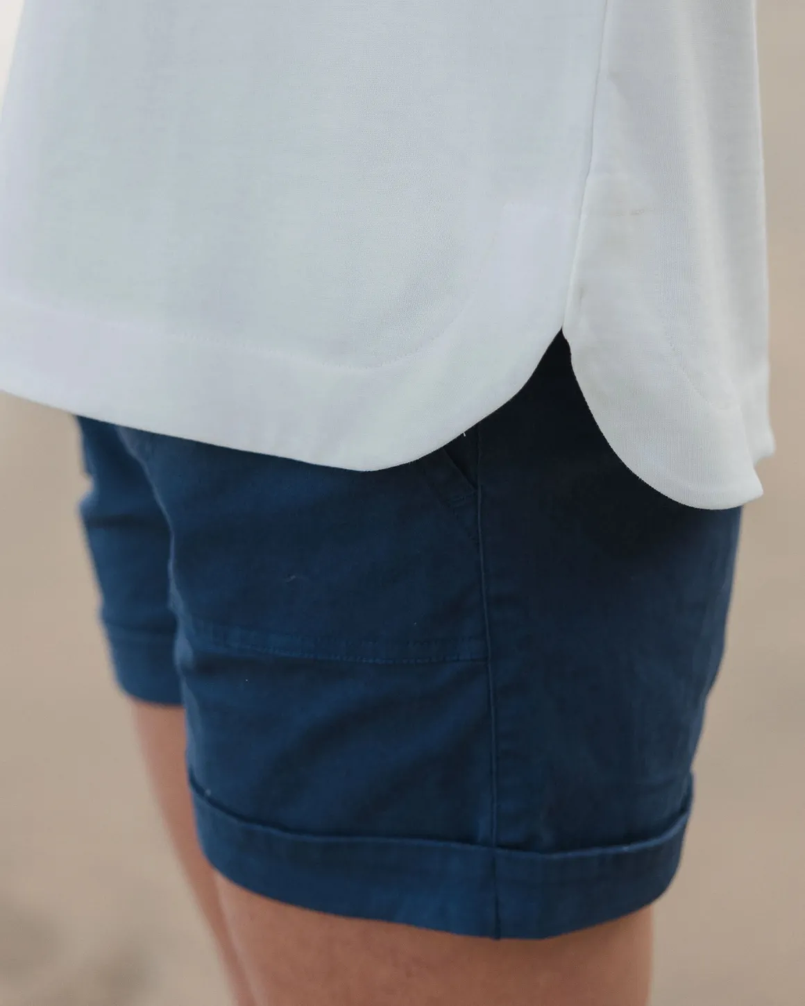 Carriso Short en Coton Bio - Denim Foncé