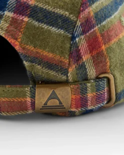 Casquette 5 panneaux en flanelle recyclée Fixie - Khaki Check