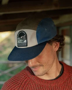 Casquette 5 panneaux recyclée Waves u0026 Trees - Bleu Clair de Lune