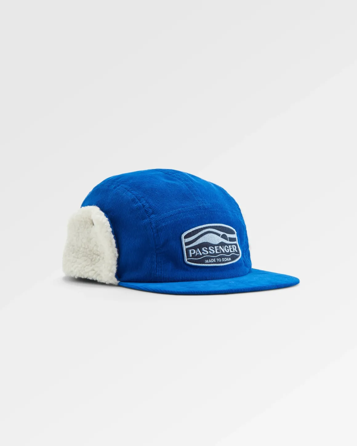 Chapeau en coton recyclé doublé sherpa - Bleu Azur
