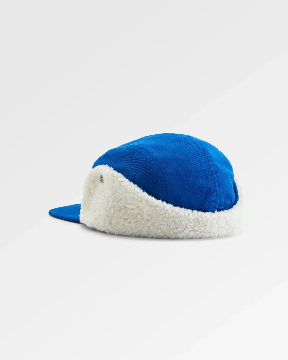 Chapeau en coton recyclé doublé sherpa - Bleu Azur