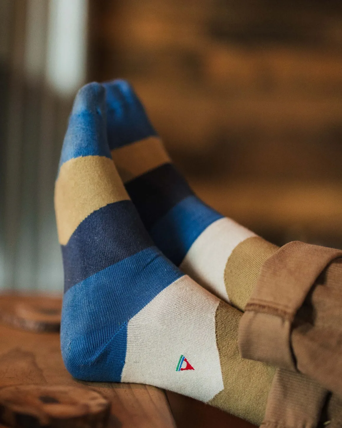 Chaussettes bio mi-épaisse Panorama - Scenic Toffee