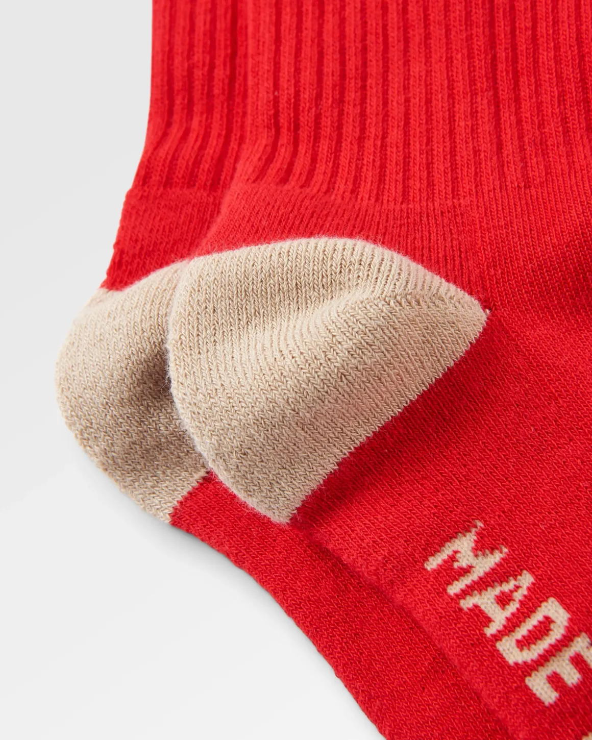 Chaussettes bio mi-épaisseur - Rouge Ocre