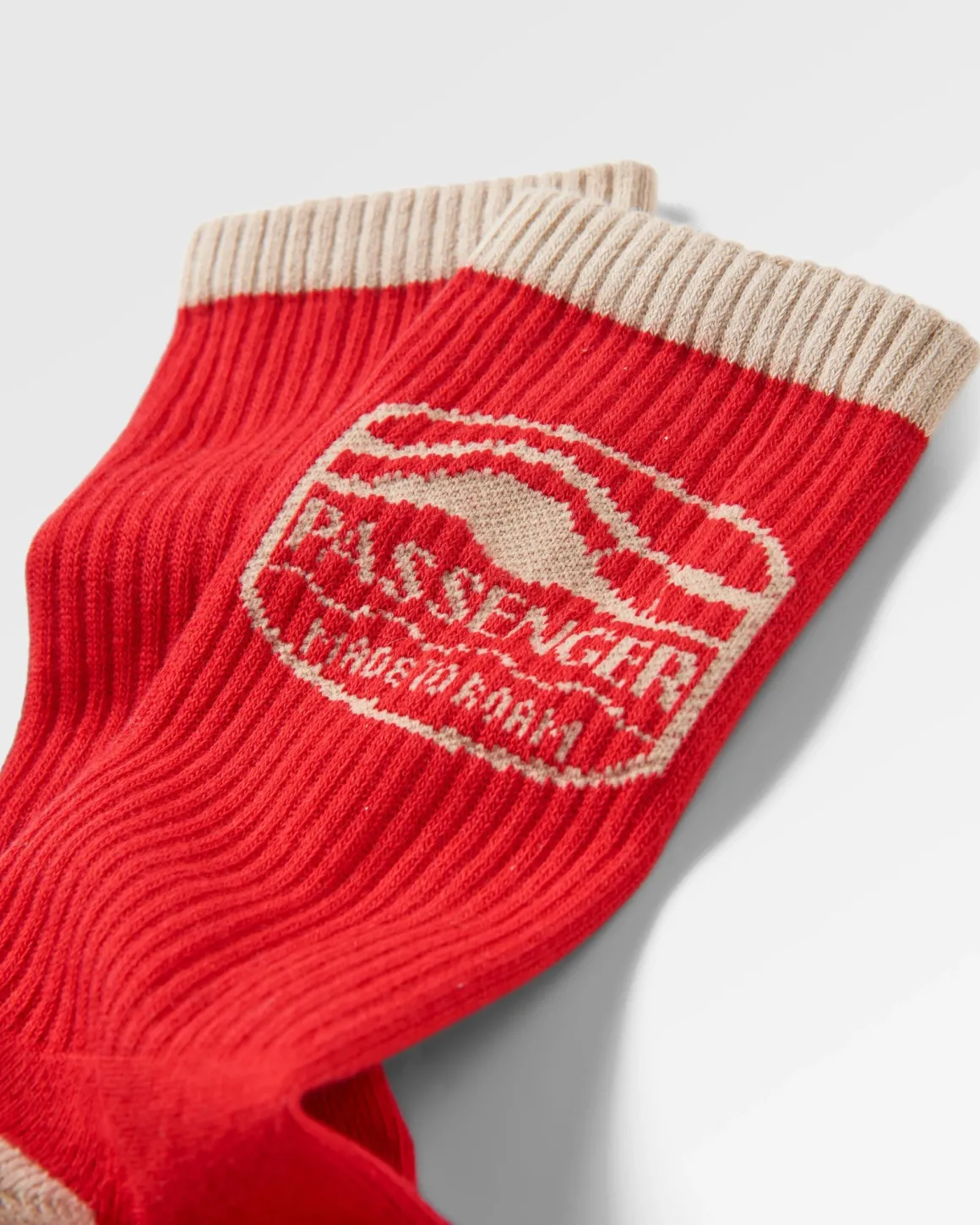 Chaussettes bio mi-épaisseur - Rouge Ocre