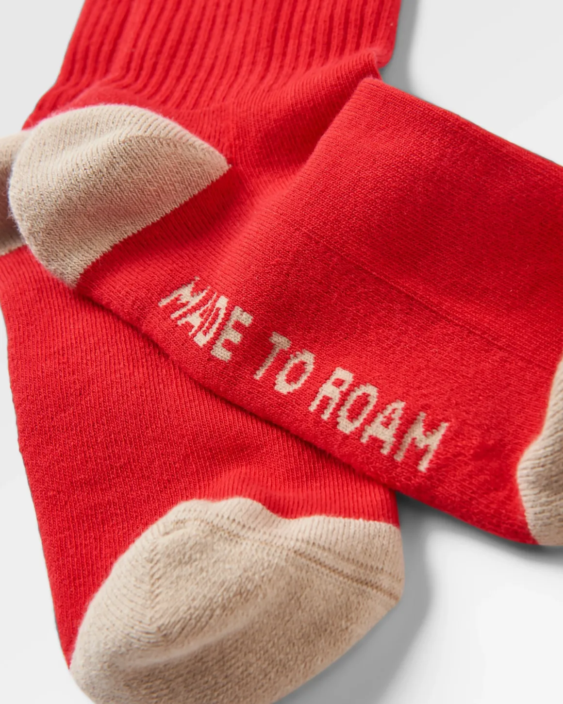 Chaussettes bio mi-épaisseur - Rouge Ocre