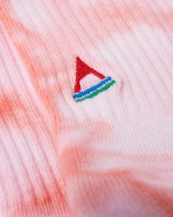 Chaussettes mi-épaisseur bio - Tie Dye Shell Pink