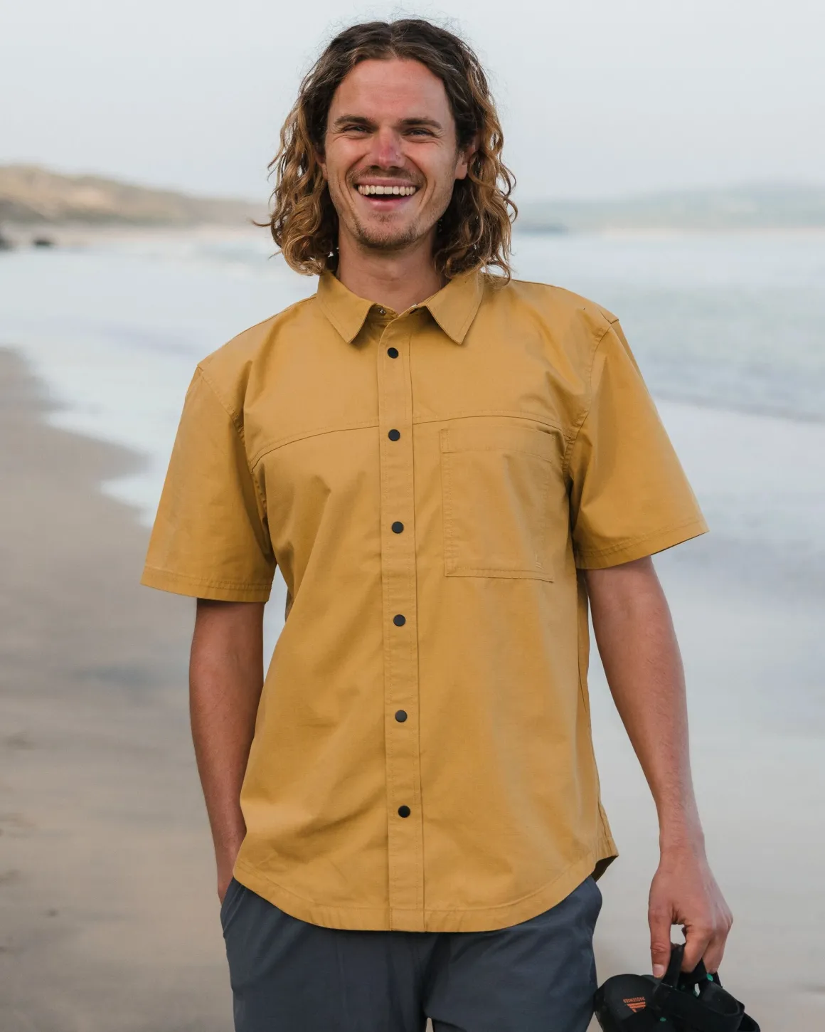 Chemise à Manches Courtes Ripstop Way - Moutarde Dorée