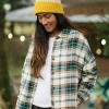Chemise bio à manches longues Rootsy - Birch/Rain Forest Check