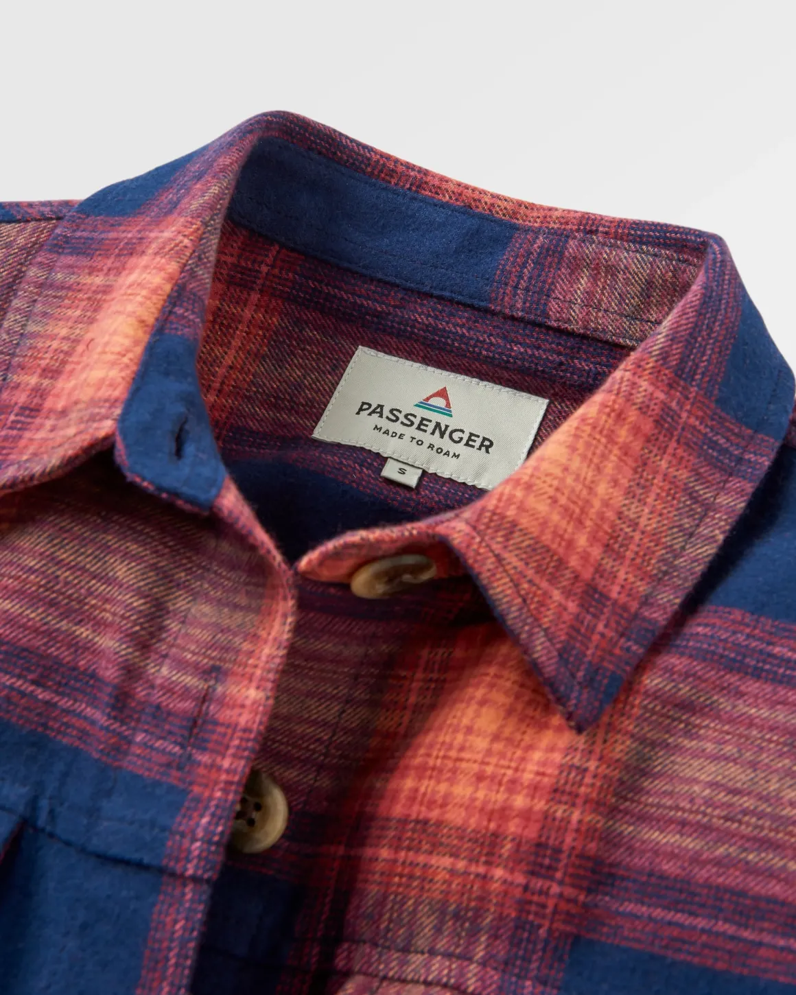 Chemise bio à manches longues Stella - Rich Navy/ Red Ochre Check