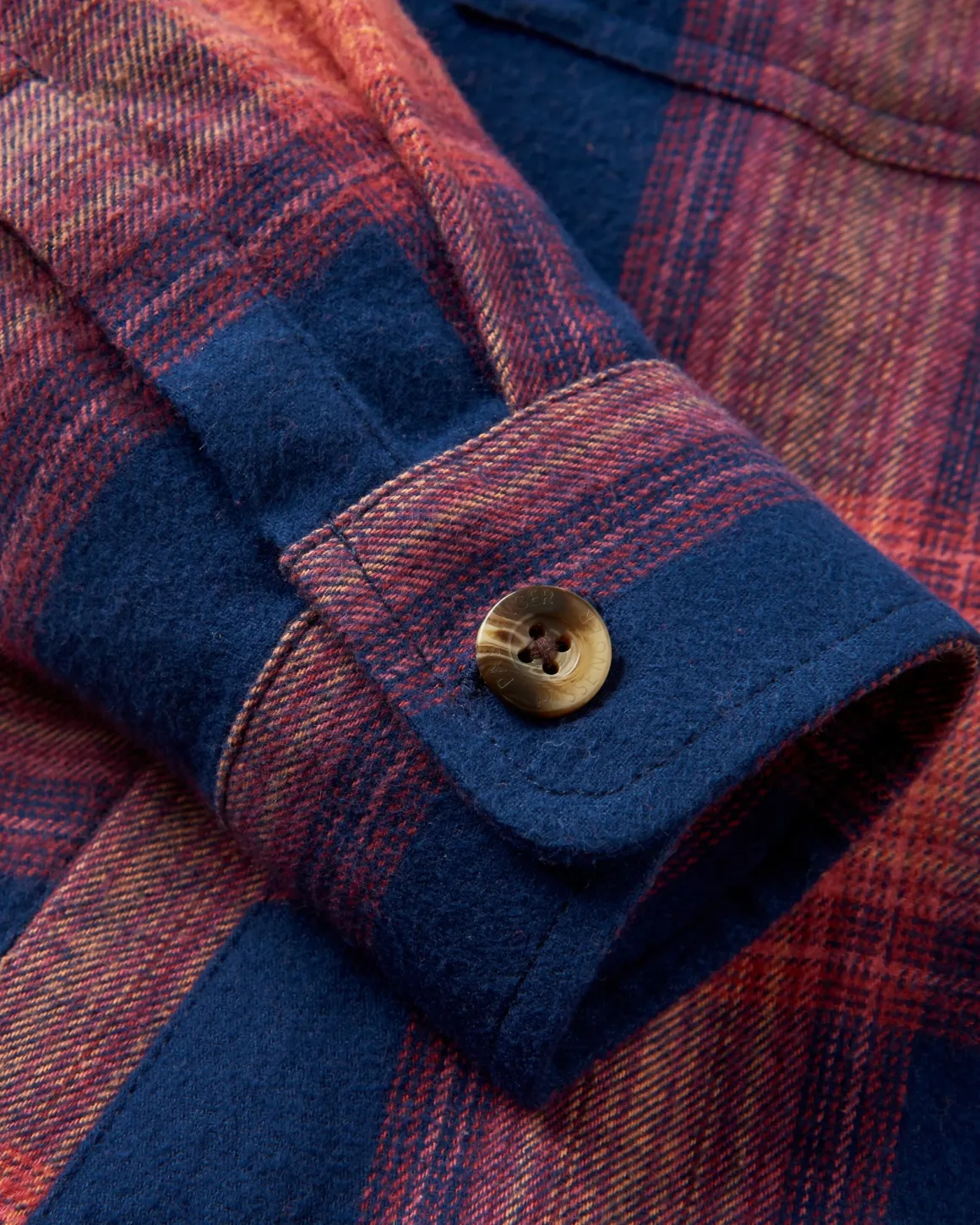 Chemise bio à manches longues Stella - Rich Navy/ Red Ochre Check