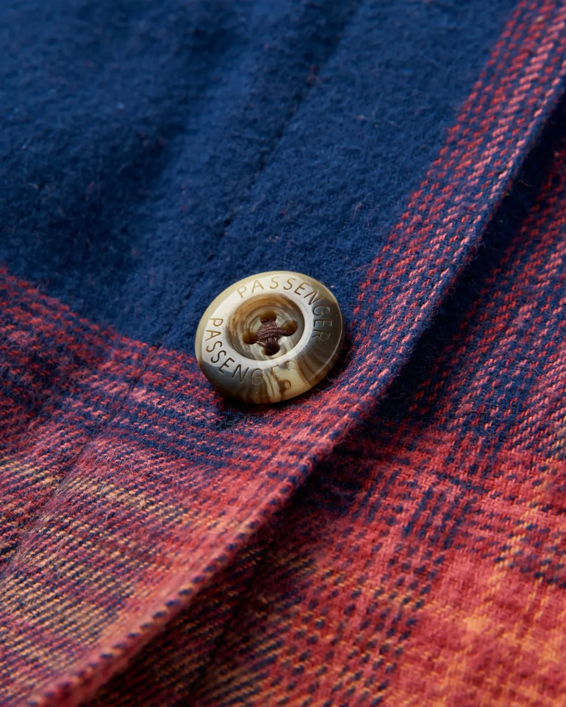 Chemise bio à manches longues Stella - Rich Navy/ Red Ochre Check