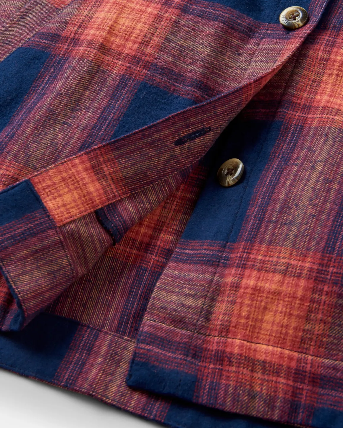 Chemise bio à manches longues Stella - Rich Navy/ Red Ochre Check