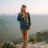 Chemise en Polaire Recyclée de l'Est - Montagne Géo Marée Bleue