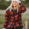 Chemise en polaire recyclée doublée sherpa Orion - Rouge Ocre Buffalo