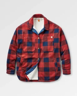Chemise en polaire recyclée doublée sherpa Orion - Rouge Ocre Buffalo