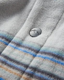 Chemise en polaire recyclée Maple - Rayures gris acier