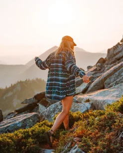 Chemise en Polaire Recyclée de l'Est - Montagne Géo Marée Bleue