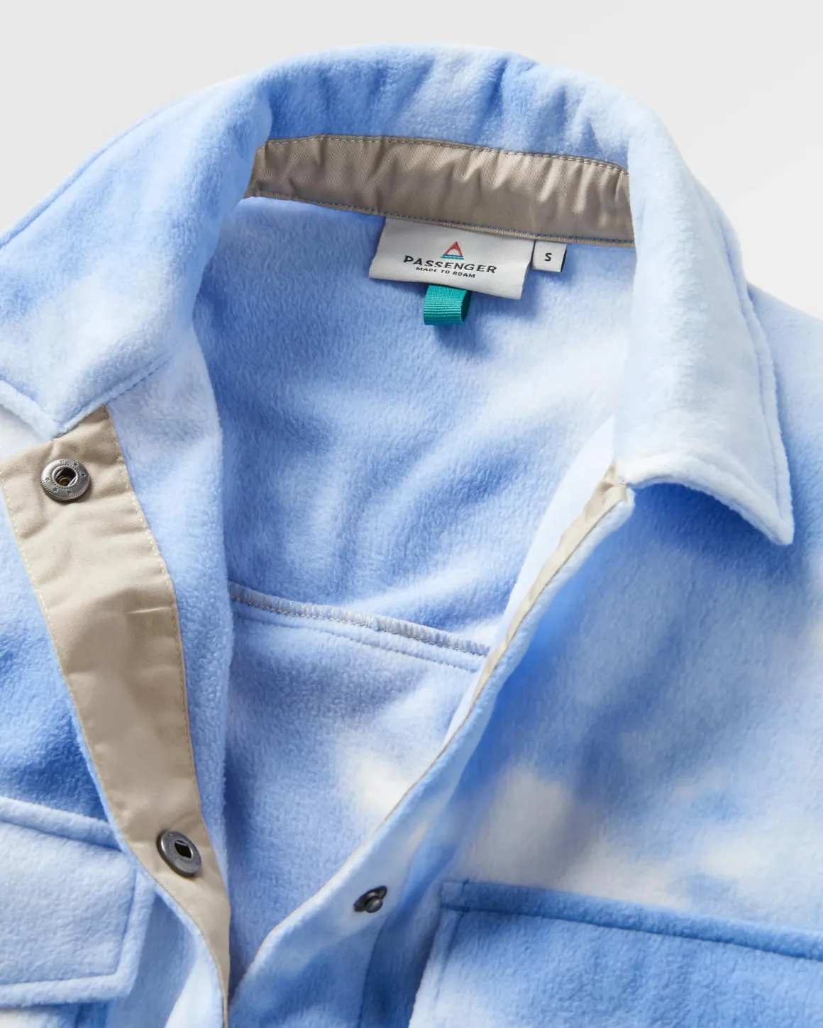 Chemise en polaire recyclée East - Tie Dye Cornflower