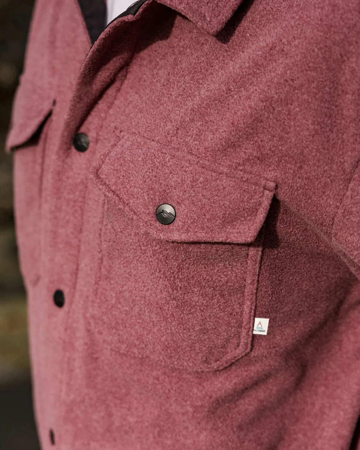 Chemise en Polaire Recyclée Maple - Vin Chiné