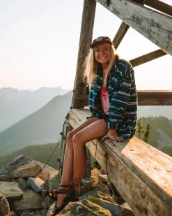 Chemise en Polaire Recyclée de l'Est - Montagne Géo Marée Bleue