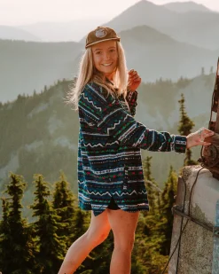 Chemise en Polaire Recyclée de l'Est - Montagne Géo Marée Bleue