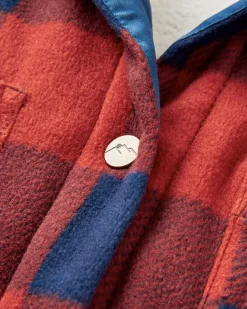 Chemise en polaire recyclée doublée sherpa Orion - Rouge Ocre Buffalo