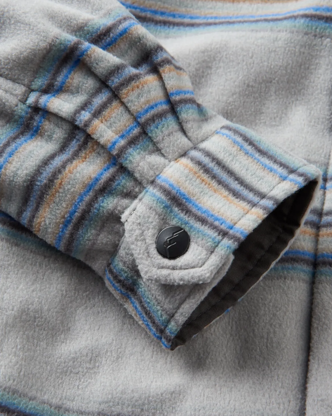 Chemise en polaire recyclée Maple - Rayures gris acier