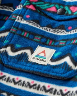 Chemise en Polaire Recyclée de l'Est - Montagne Géo Marée Bleue